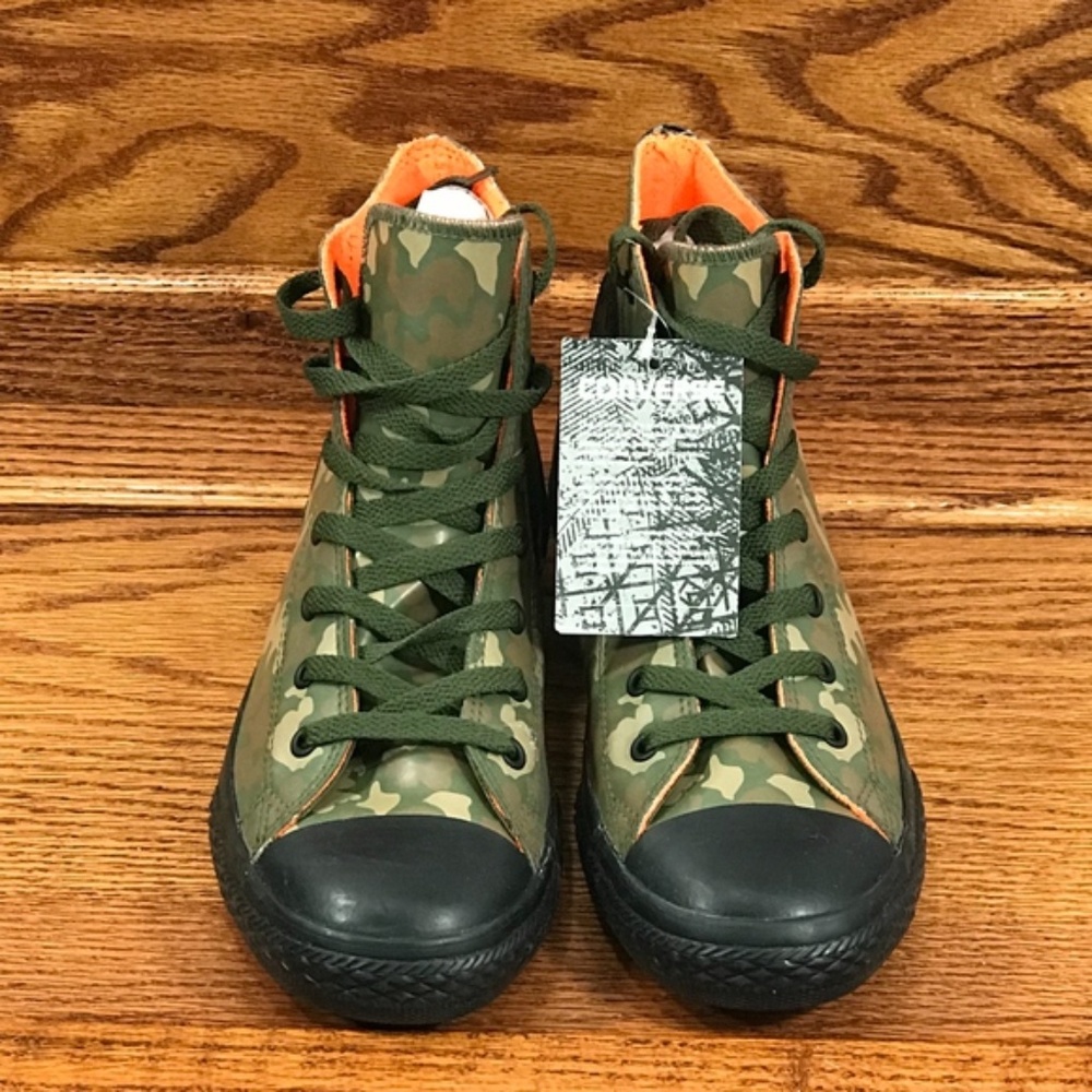 Converse Chuck Taylor All Star Rubber Hi Camo Shoes 651679C Size Junior 6 - Picture 3 of 8
